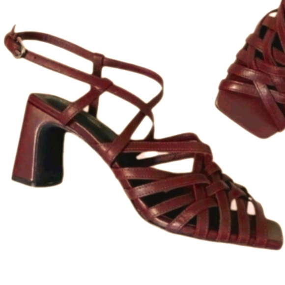 Seychelles Shoes - Seychelles Charter‎ Strappy Heeled Sandal In Burgandy Size 6.5